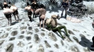 Skyrim Dairy Queen's Breasts Expand With Milk During a Fuck Festival
