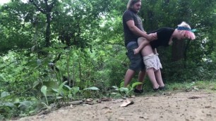 Sex in the woods with an unknowing teen