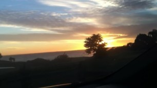 Enjoying the sunset in Santa Barbara