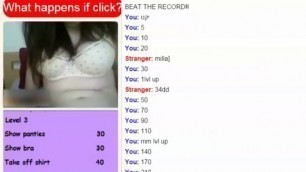 Girl with big boobs plays the omegle game