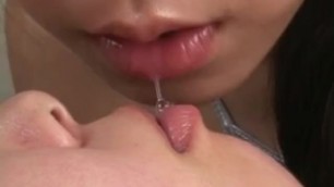 Asian lesbians saliva