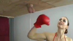 Domme Speed Bag - Testicle Boxing OUCH!!!