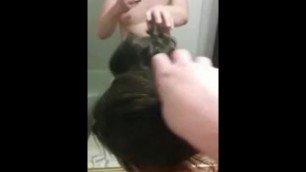 Fucking his wife standing in the bathroom - vidme.mp4