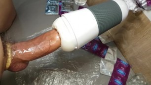 Thick Lubed Cock Penetrates a Fleshlight