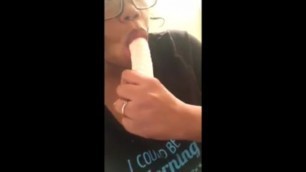 young slut gagging on her stepdads dick