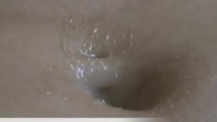 Navel played with spit