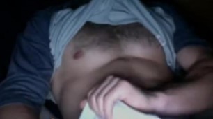 Thick Omegle Abs Daddy Rubs His Huge Cock In Underwear And Flashes