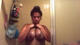 Showering my big titties part 2