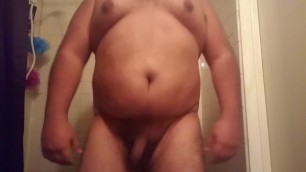 Uncut chubby shower