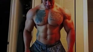 Hot Back Bodybuilder showing his muscle