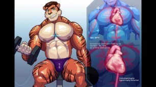 Furry tiger Heartbeat while lifting