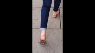 Redhead Chick's Natural Feet in Sandals