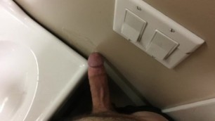 Pissing all over the Bathroom at Work