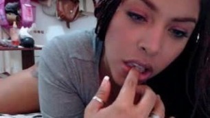 Webcams 2014 - Gorgeous Latina w BIG ASS blows dildo