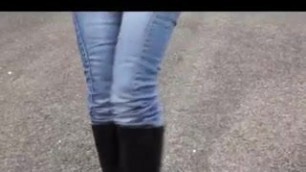 Tight Jeans and Boots!!! Hot slut