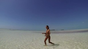 Russian topless girl on vacation