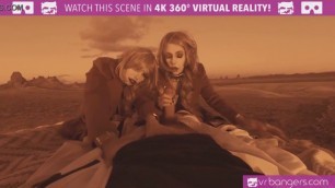 VRBangers.com-Two hot blonde babes fucking hard on mars VR porn parody threesome
