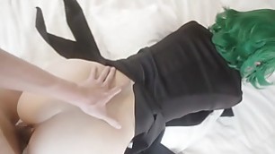 [Masukuchan] Crazy Creampie to Cosplay Tatsumaki with No Condom Raw Fuck and Leaking Sperm
